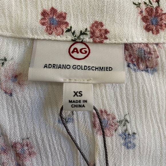 AG Maggie Tank Top, Spaghetti Straps, Floral, White Multi, XS NWT - Picture 5 of 15